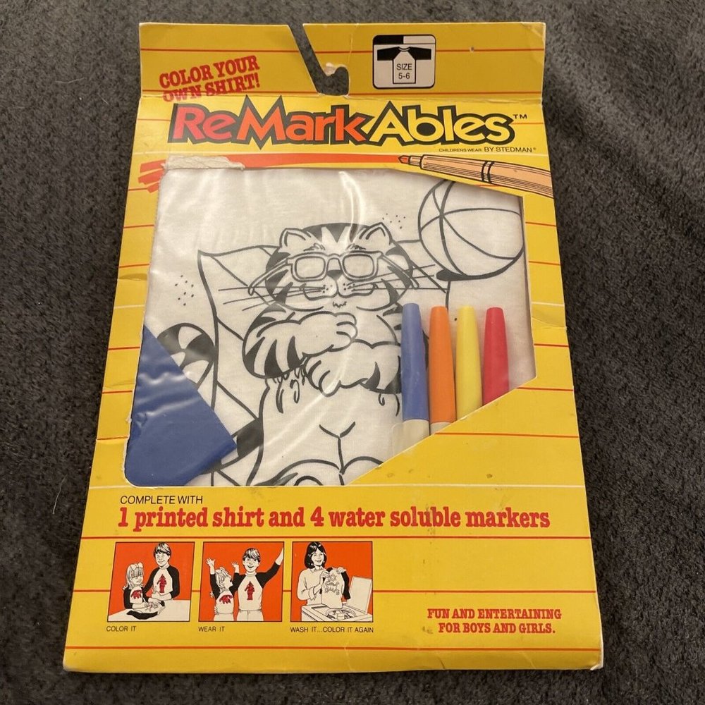 New ReMarkAbles Stedman Shirt And Markers Tiger Kids 5/6 J32